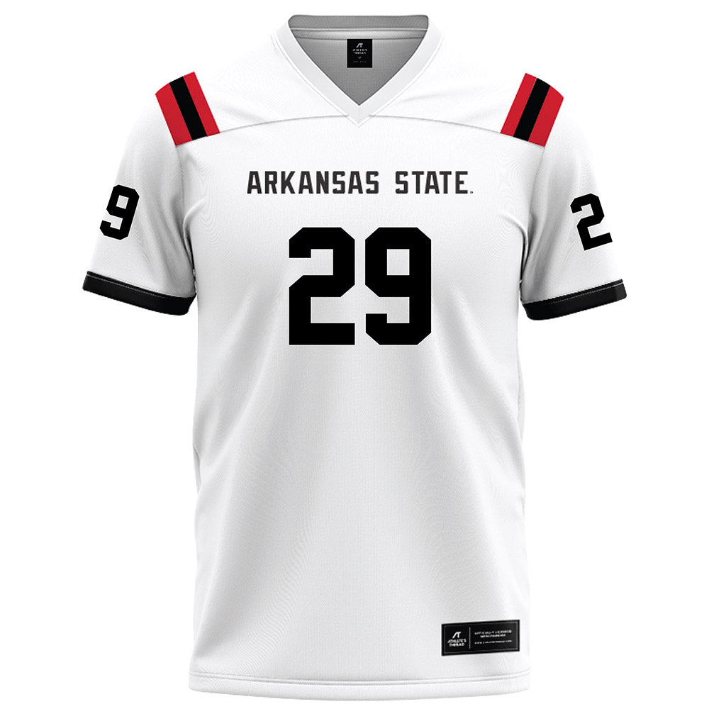 Arkansas State - NCAA Football : Luke Wisham - White Football Jersey-0