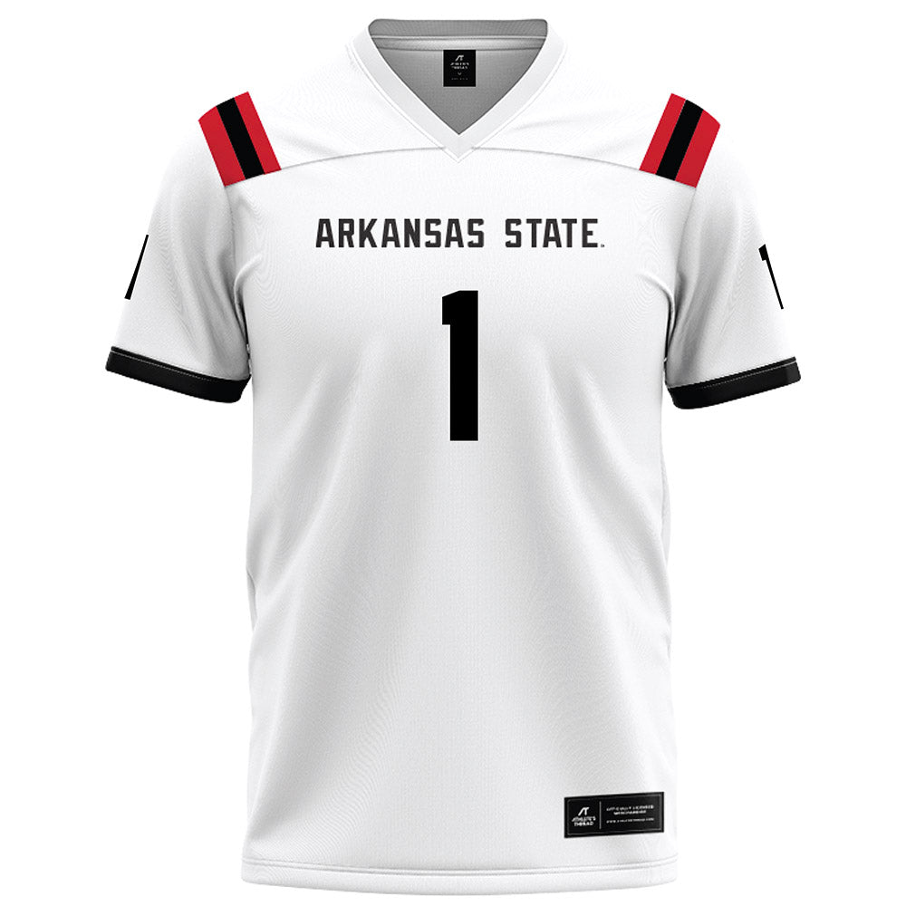 Arkansas State - NCAA Football : Jaylen Raynor - White Football Jersey