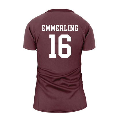 Texas State - NCAA Women's Volleyball : caelyn emmerling - Maroon Volleyball Jersey