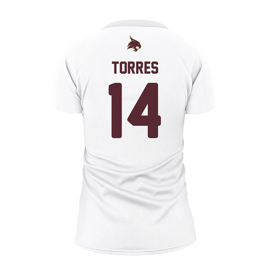  - NCAA Women's Volleyball : Ryann Torres - White Volleyball Jersey-0