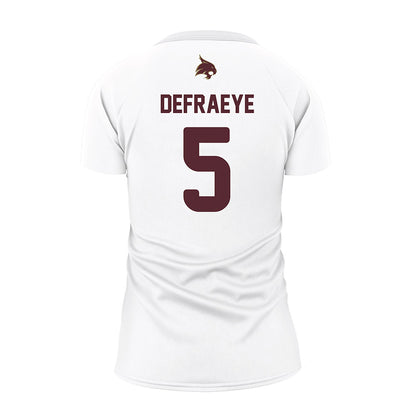 Texas State - NCAA Women's Volleyball : Jade Defraeye - White Volleyball Jersey