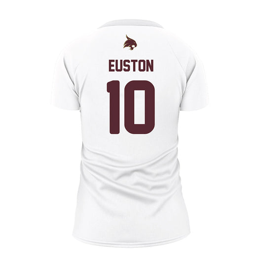 Texas State - NCAA Women's Volleyball : Ashley Euston - White Volleyball Jersey-0