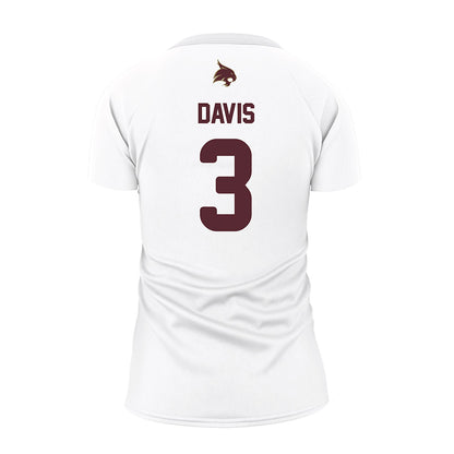 Texas State - NCAA Women's Volleyball : Kaitlyn Davis - White Volleyball Jersey