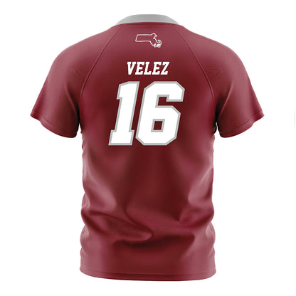 UMass - NCAA Men's Soccer : Shane Velez - Maroon Soccer Jersey