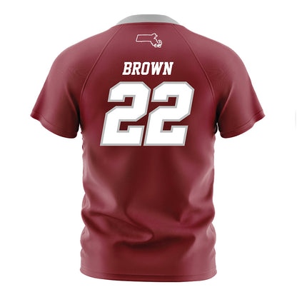UMass - NCAA Men's Soccer : Alex Brown - Maroon Soccer Jersey-1