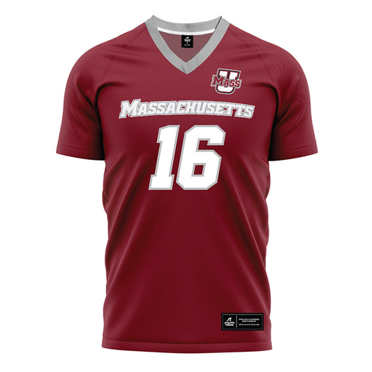 UMass - NCAA Men's Soccer : Shane Velez - Maroon Soccer Jersey