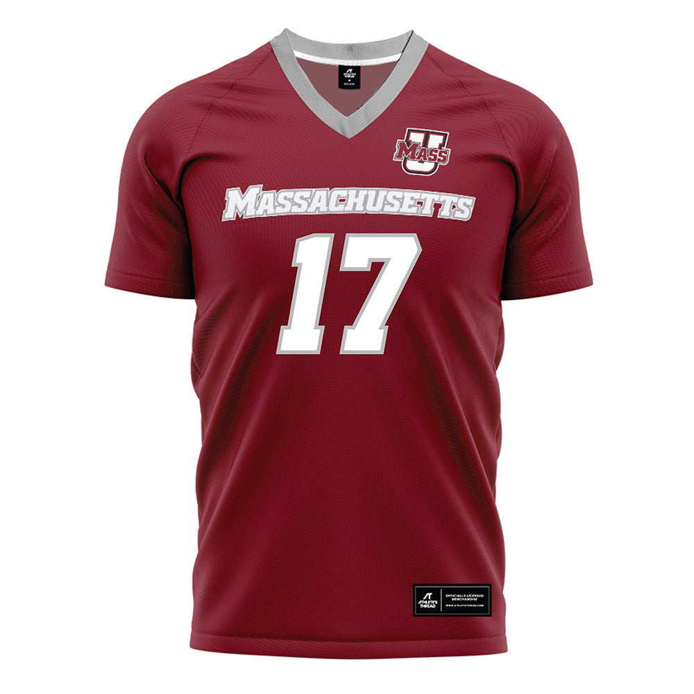 UMass - NCAA Men's Soccer : Braeden Wright - Maroon Soccer Jersey-0