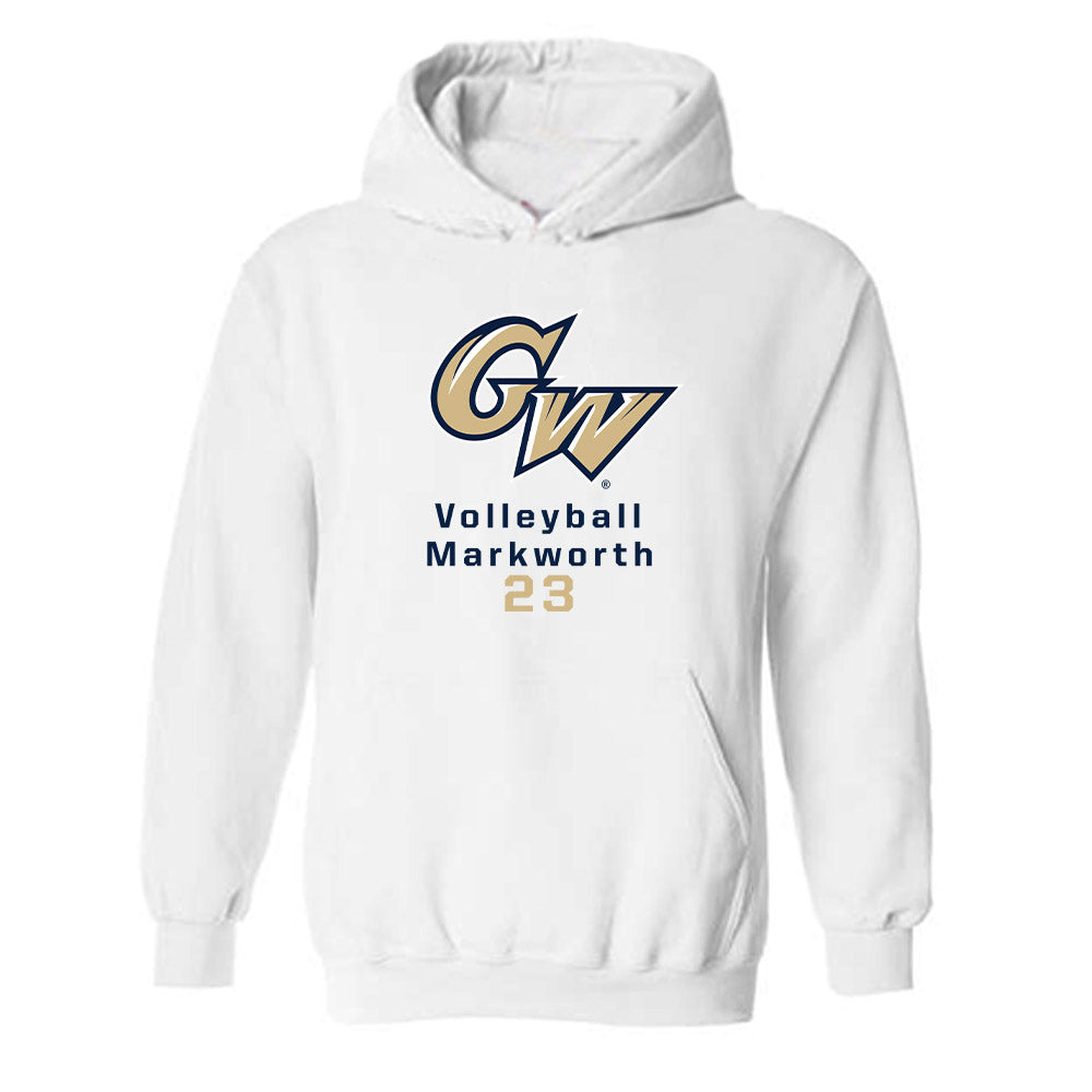 GWU - NCAA Women's Volleyball : Abby Markworth - Classic Fashion Shersey Hooded Sweatshirt