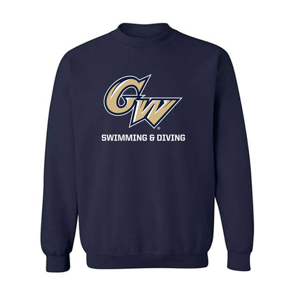 GWU - NCAA Men's Swimming & Diving : Eldad Zamir - Classic Fashion Shersey Crewneck Sweatshirt-0