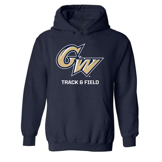 GWU - NCAA Men's Track & Field : Ashton Cruz - Classic Fashion Shersey Hooded Sweatshirt-0