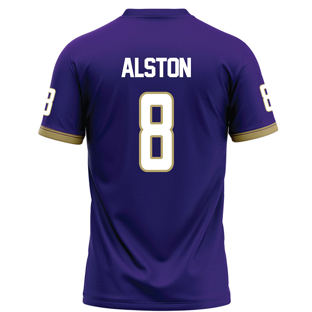 JMU - NCAA Football : Isaiah Alston - Purple Football Jersey-1