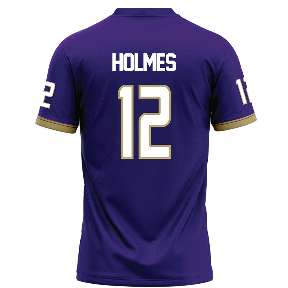 JMU - NCAA Football : Kye Holmes - Purple Football Jersey