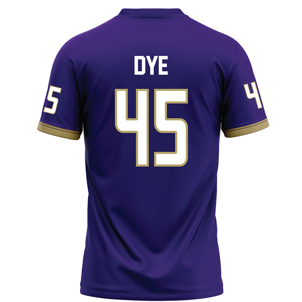 JMU - NCAA Football : Trashon Dye - Purple Football Jersey-1