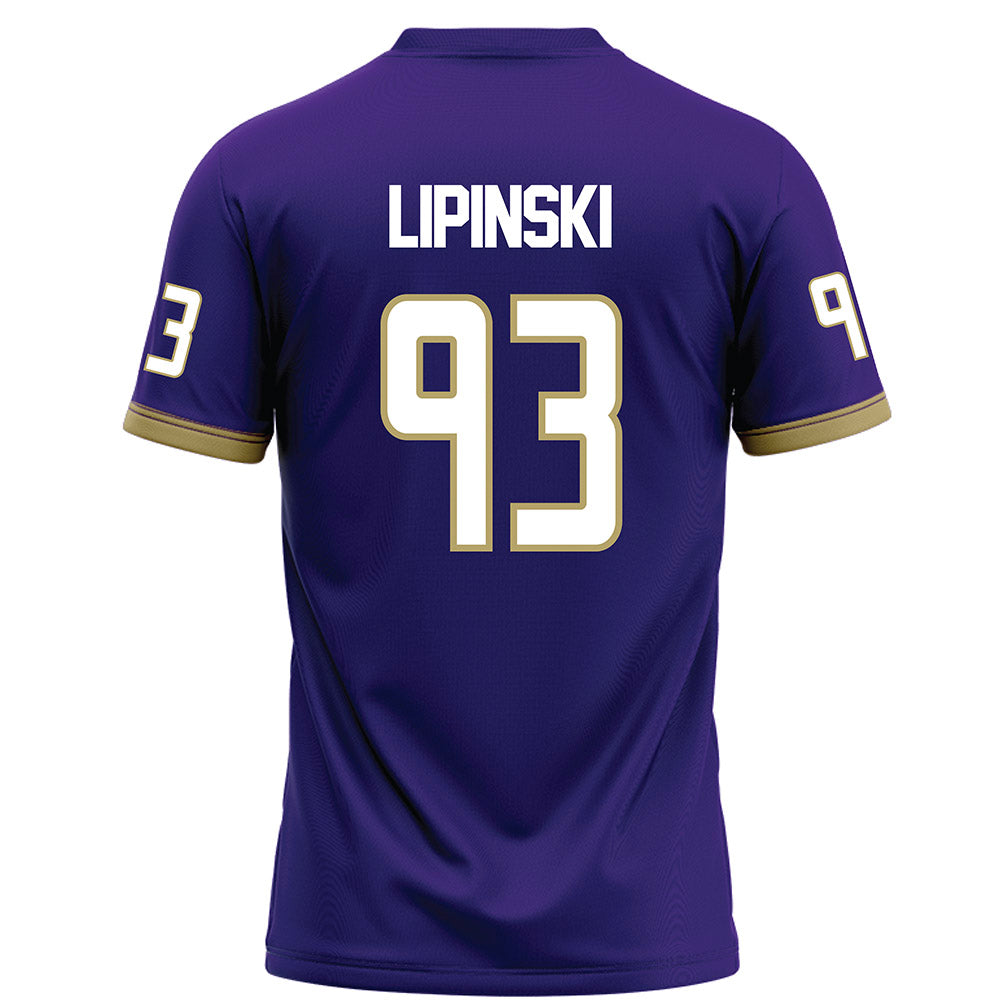  - NCAA Football : Max Lipinski - Purple Football Jersey-1