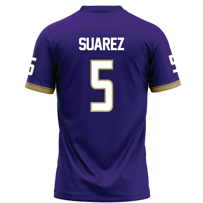 JMU - NCAA Football : Morgan Suarez - Purple Football Jersey-1