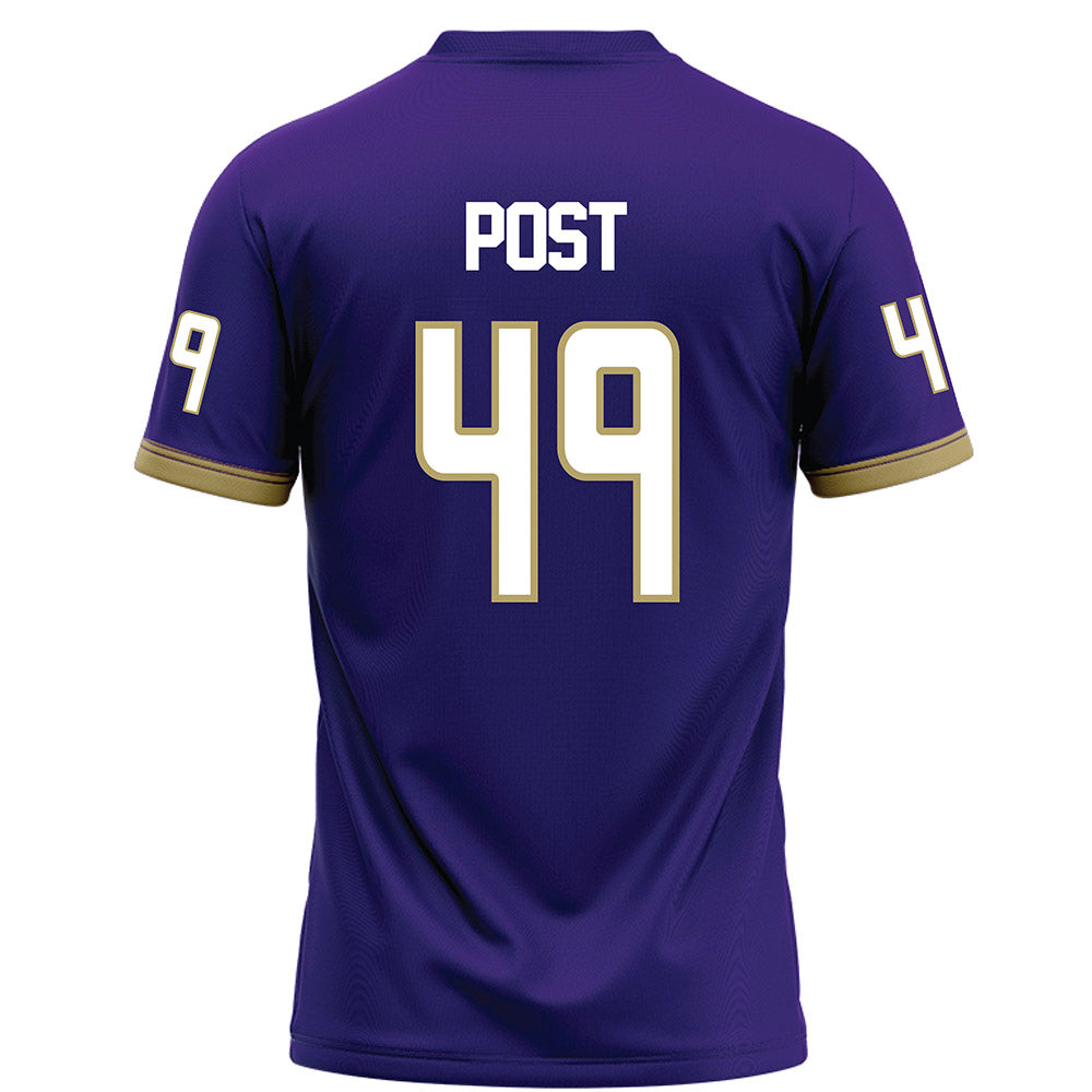 JMU - NCAA Football : Ryder Post - Purple Football Jersey-1