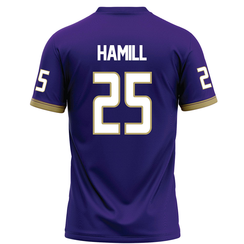JMU - NCAA Football : Jackson Hamill - Purple Football Jersey-1