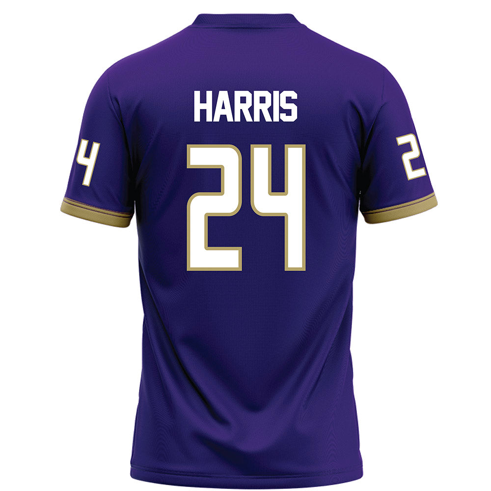 JMU - NCAA Football : Phillip Harris - Purple Football Jersey-1