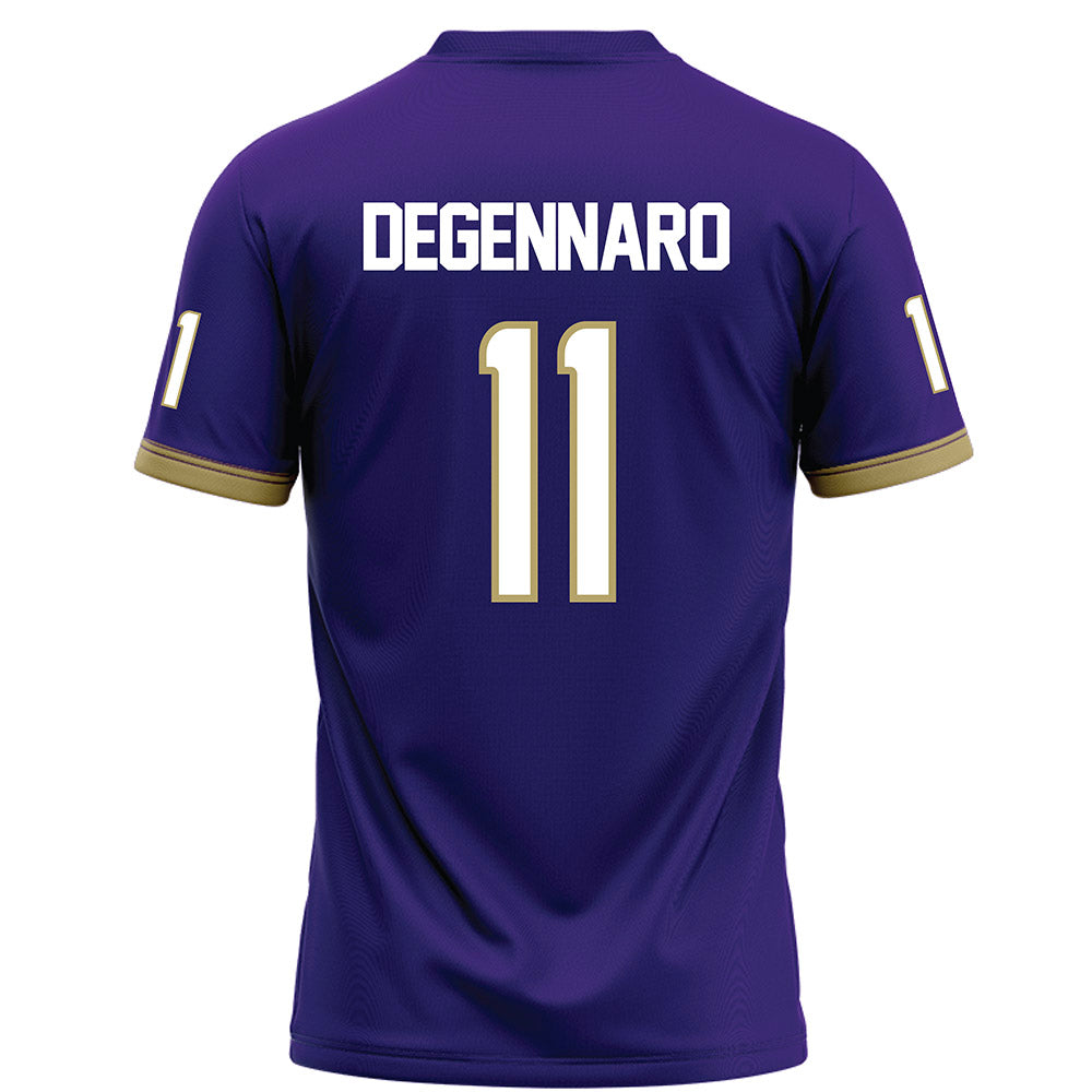 JMU - NCAA Football : Nick DeGennaro - Purple Football Jersey-1