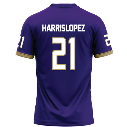 JMU - NCAA Football : Curtis Harris-Lopez - Purple Football Jersey-1