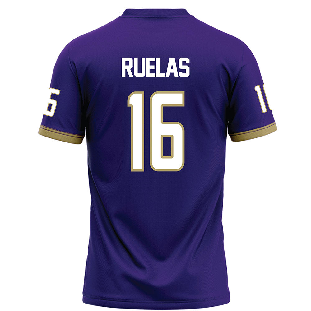 JMU - NCAA Football : Noe Ruelas - Purple Football Jersey-1