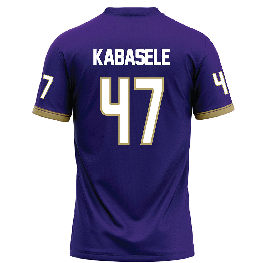 JMU - NCAA Football : Kevin Kabasele - Purple Football Jersey-1