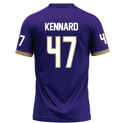 JMU - NCAA Football : Josiah Kennard - Purple Football Jersey-1