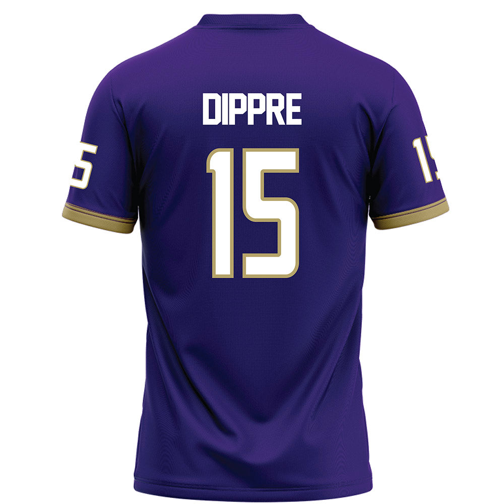 JMU - NCAA Football : Lacota Dippre - Purple Football Jersey-1