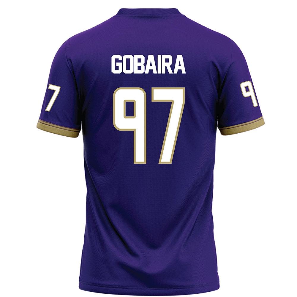 JMU - NCAA Football : Aiden Gobaira - Purple Football Jersey-1