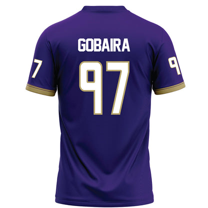 JMU - NCAA Football : Aiden Gobaira - Purple Football Jersey-1