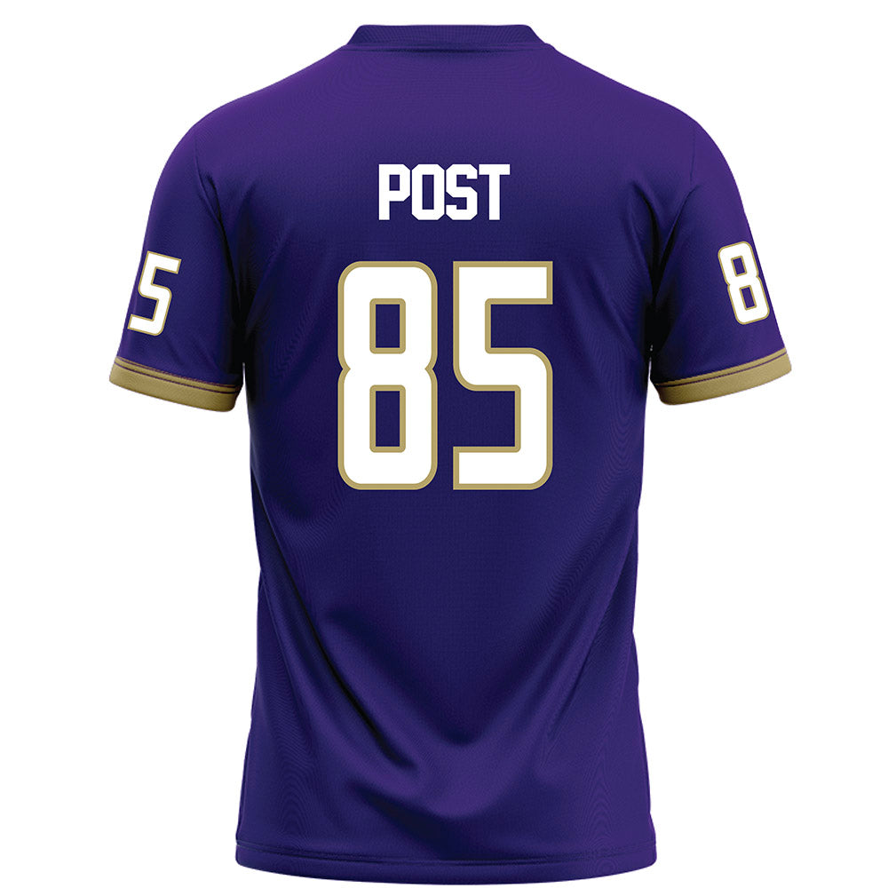 JMU - NCAA Football : Ryder Post - Purple Football Jersey-1