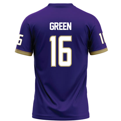 JMU - NCAA Football : Desmond Green - Purple Football Jersey