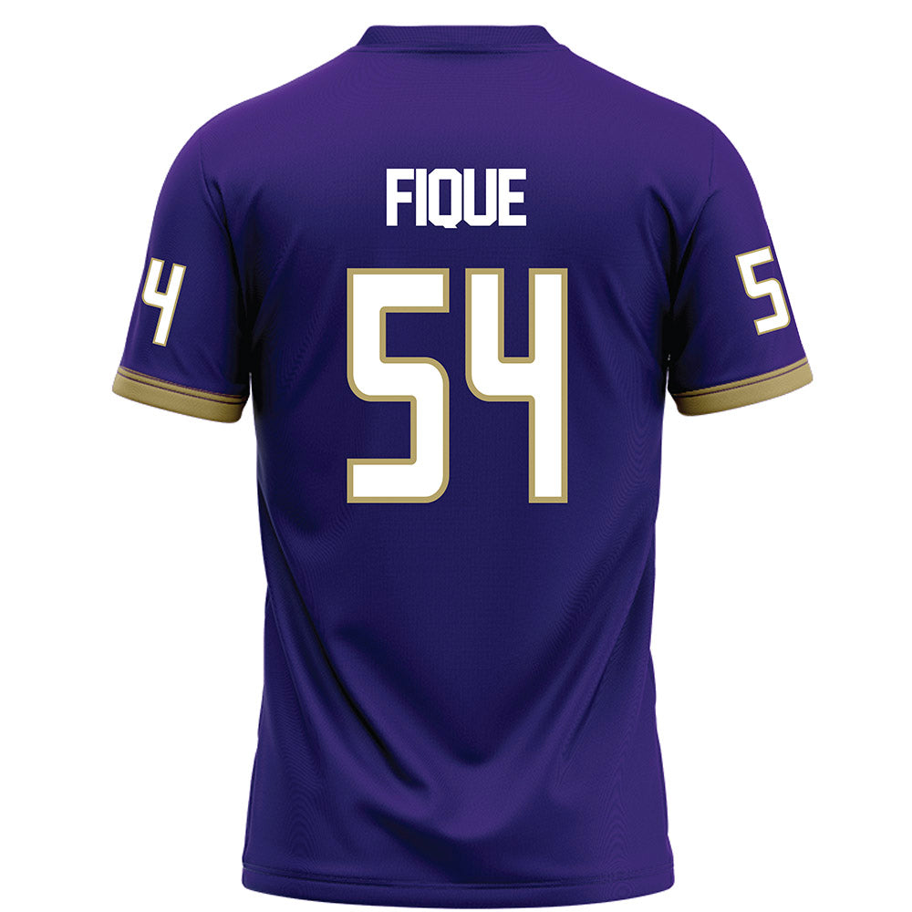 JMU - NCAA Football : Brandon Fique - Purple Football Jersey-1