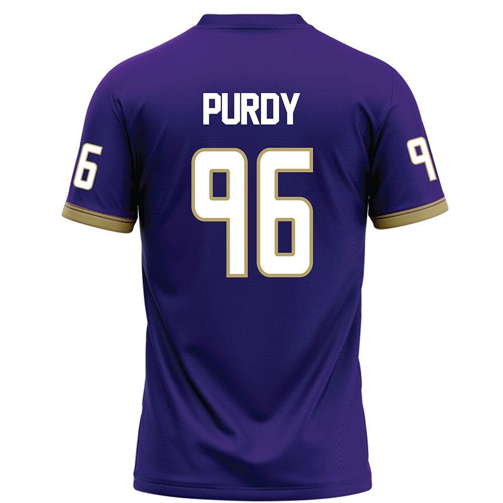 JMU - NCAA Football : Cole Purdy - Purple Football Jersey-1