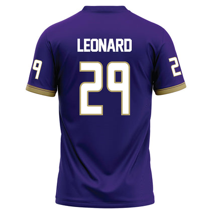 JMU - NCAA Football : Tre Leonard - Purple Football Jersey-1