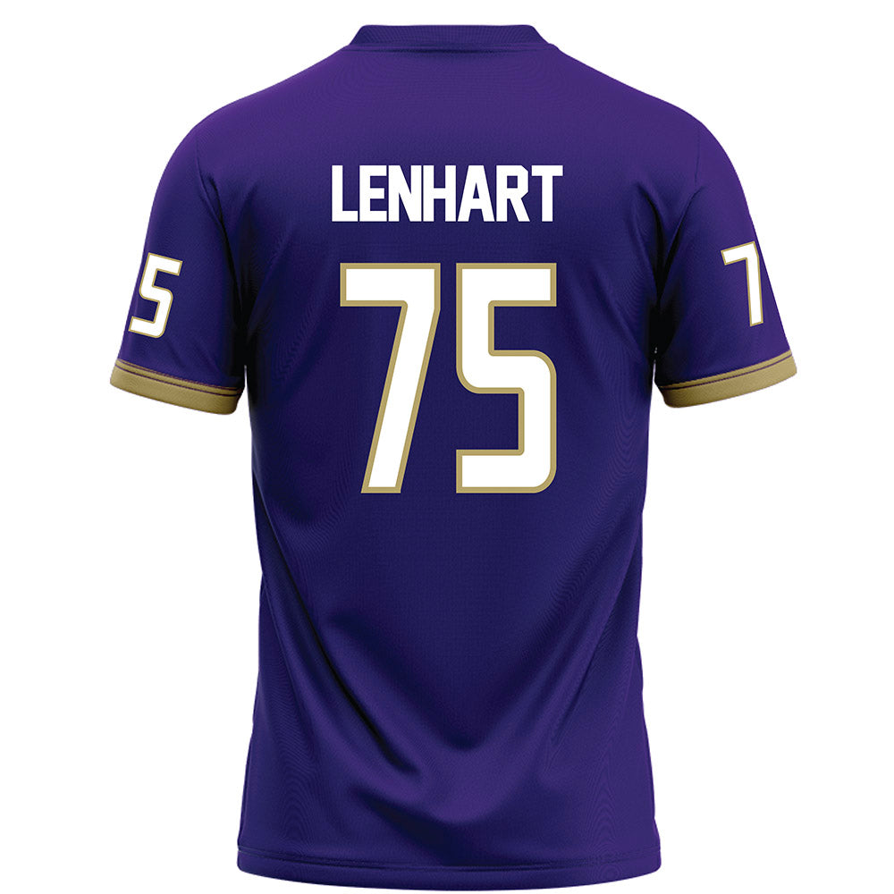 JMU - NCAA Football : Kyle Lenhart - Purple Football Jersey-1