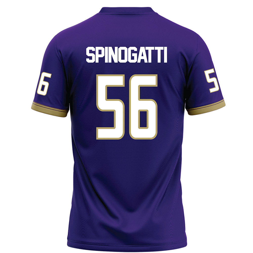 JMU - NCAA Football : Drew Spinogatti - Purple Football Jersey-1