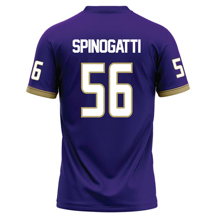 JMU - NCAA Football : Drew Spinogatti - Purple Football Jersey-1