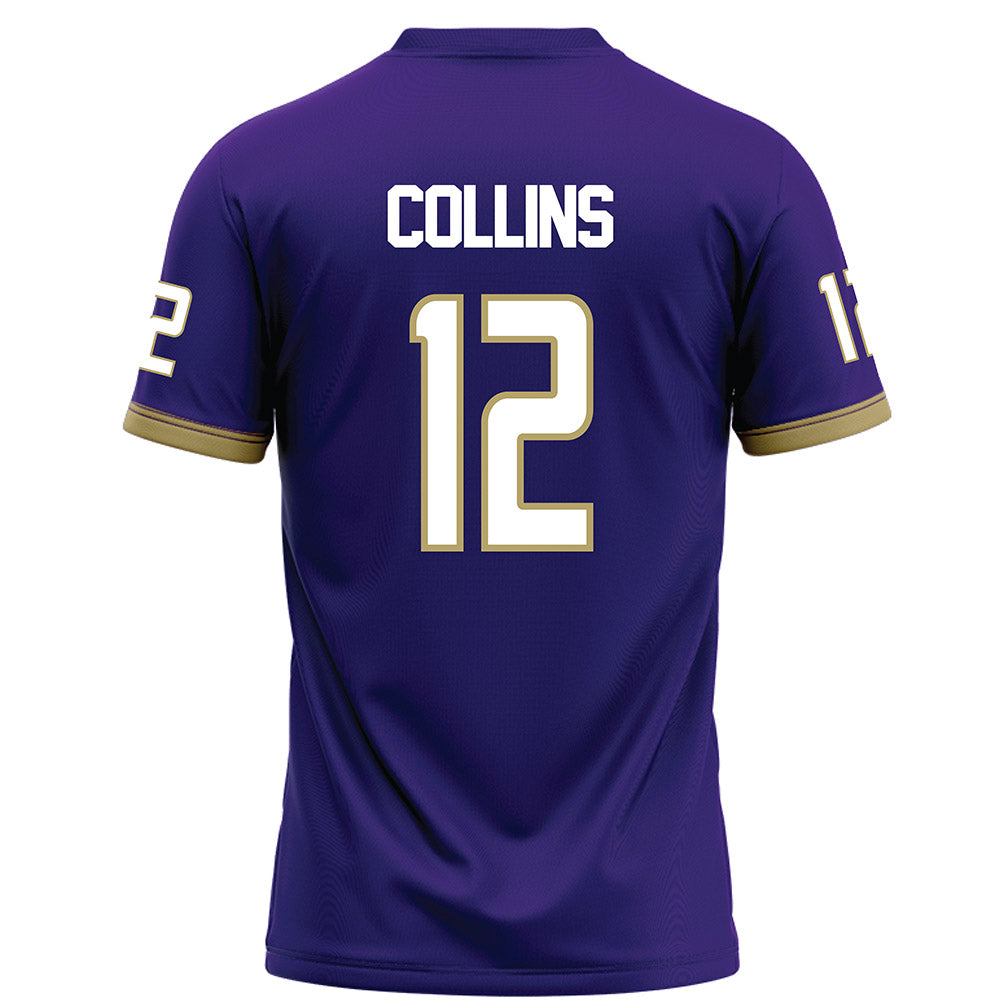 JMU - NCAA Football : Zaron Collins - Purple Football Jersey-1