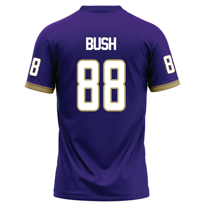 JMU - NCAA Football : Kells Bush - Purple Football Jersey-1
