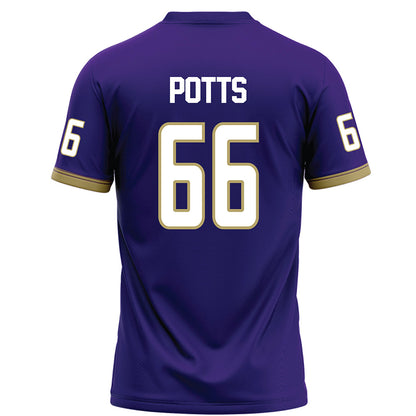 JMU - NCAA Football : Cole Potts - Purple Football Jersey