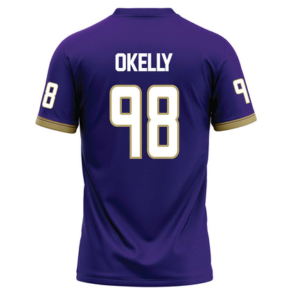 JMU - Football Alumni : Harry O'Kelly - Purple Football Jersey-1