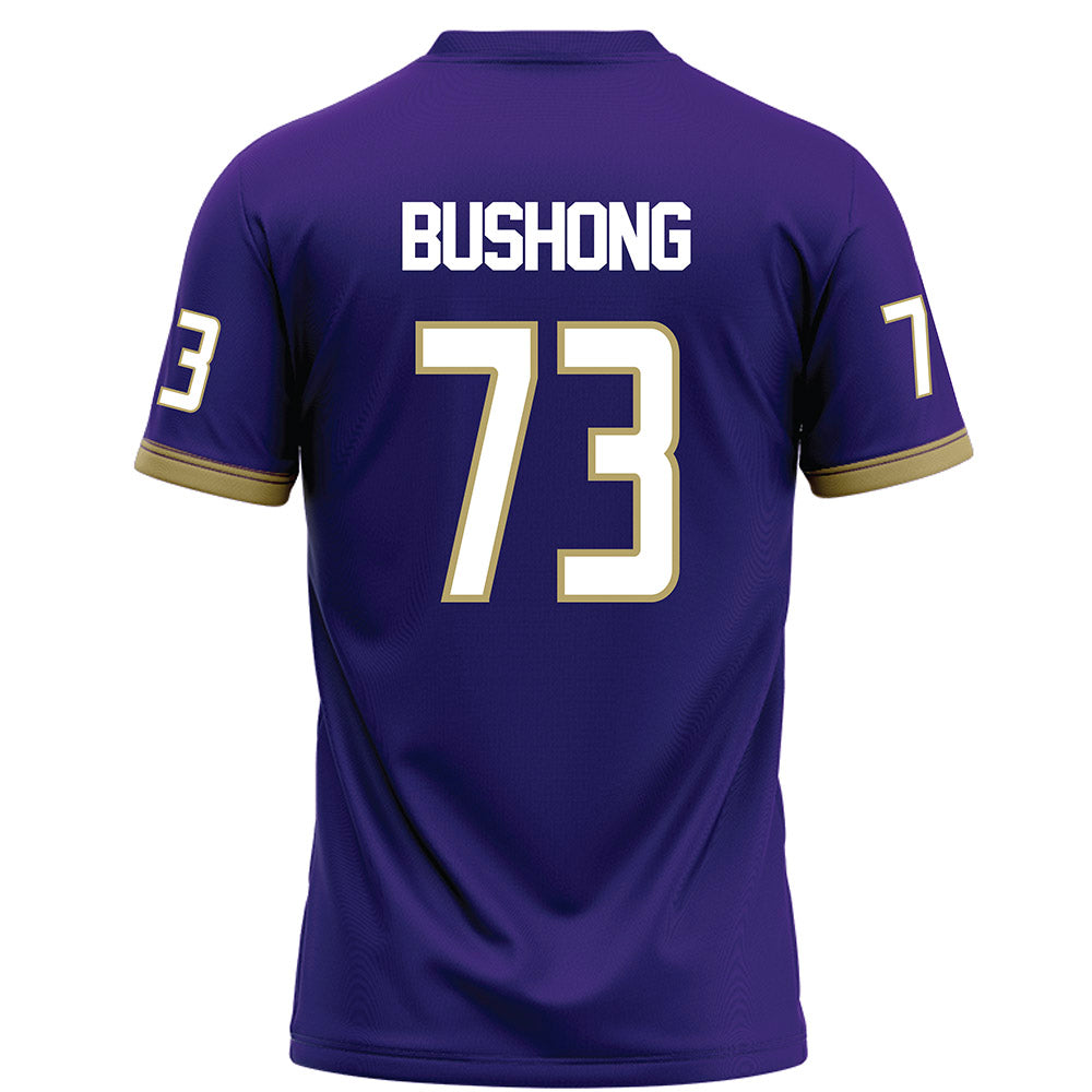 JMU - NCAA Football : Evan Bushong - Purple Football Jersey-1