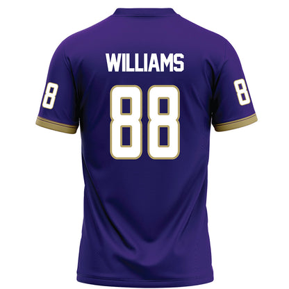 JMU - NCAA Football : Dylan Williams - Purple Football Jersey-1