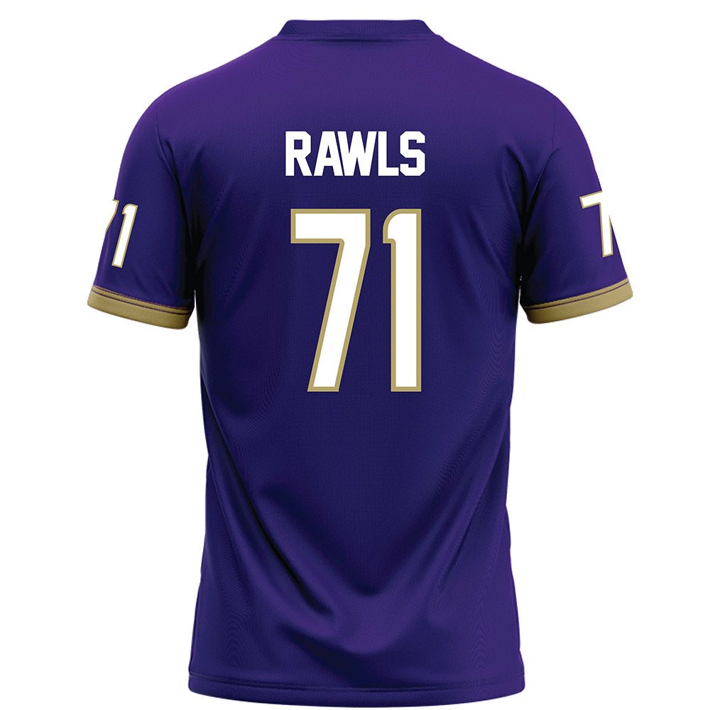 JMU - NCAA Football : Deacon Rawls - Purple Football Jersey-1