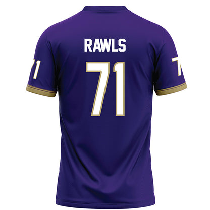 JMU - NCAA Football : Deacon Rawls - Purple Football Jersey-1