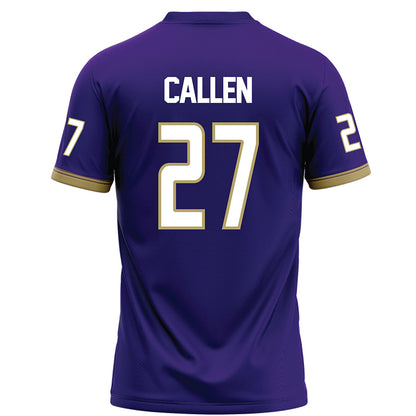 JMU - NCAA Football : Kai Callen - Purple Football Jersey-1