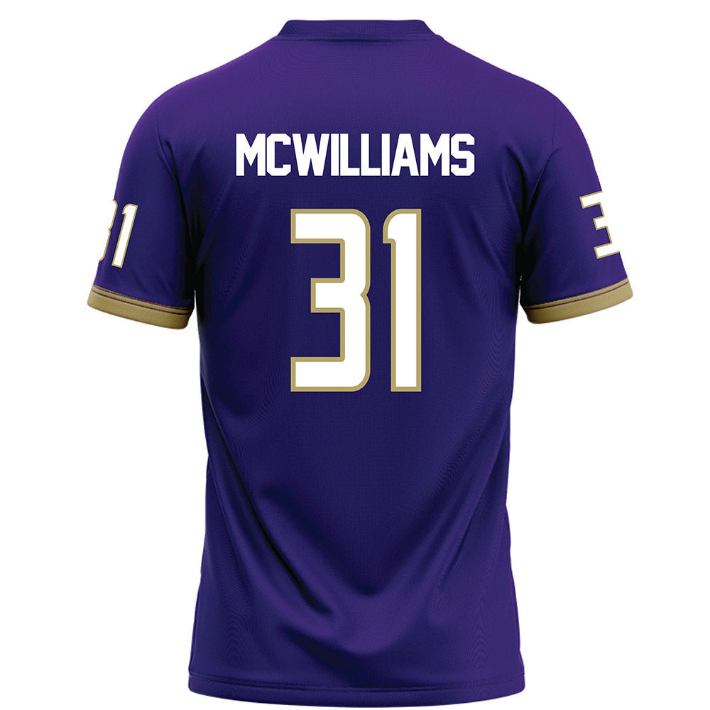 JMU - NCAA Football : Roddrey McWilliams - Purple Football Jersey-1