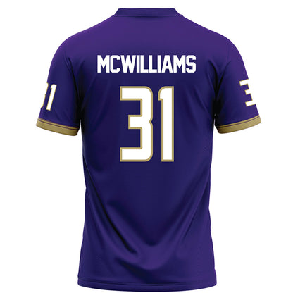 JMU - NCAA Football : Roddrey McWilliams - Purple Football Jersey-1