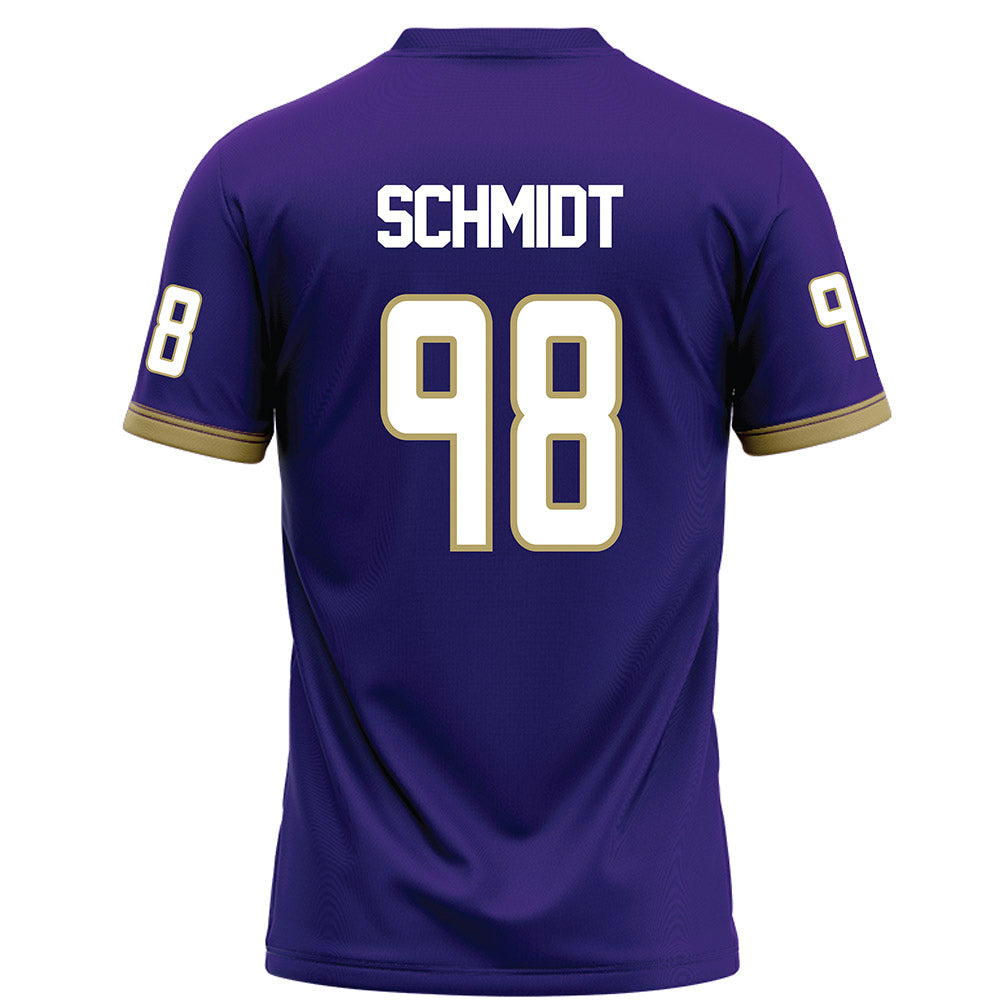 JMU - NCAA Football : Turner Schmidt - Purple Football Jersey-1